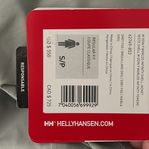 Brand new with tag Helly Hansen Odin 9 Worlds Infinity 3L shell jacket - Picture 5 of 5